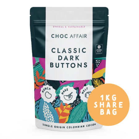 1kg pouch of dark chocolate buttons